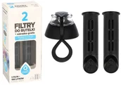 Wkłady filtrujące - Filtr Do Butelki Dafi Antracyt Czarny  2Szt + Nakrętka - miniaturka - grafika 1