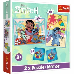 Puzzle 2w1 memos Lilo i Stitch (93585). od 3 lat - Puzzle - miniaturka - grafika 1