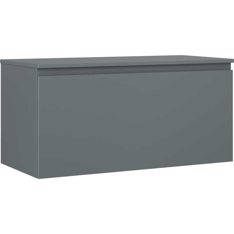 Mexen Orio szafka łazienkowa podumywalkowa 100 cm z blatem, 1 szuflada, grafit mat - 91A10-10047-1-BFC66