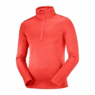 Bluzy sportowe męskie - Salomon Bluza Essential Lightwarm Seamless Goji Berry C16759 - miniaturka - grafika 1
