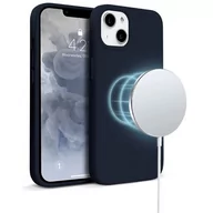 Etui i futerały do telefonów - Crong Etui Color Cover Magnetic MagSafe do Apple iPhone 13 Granatowy - miniaturka - grafika 1
