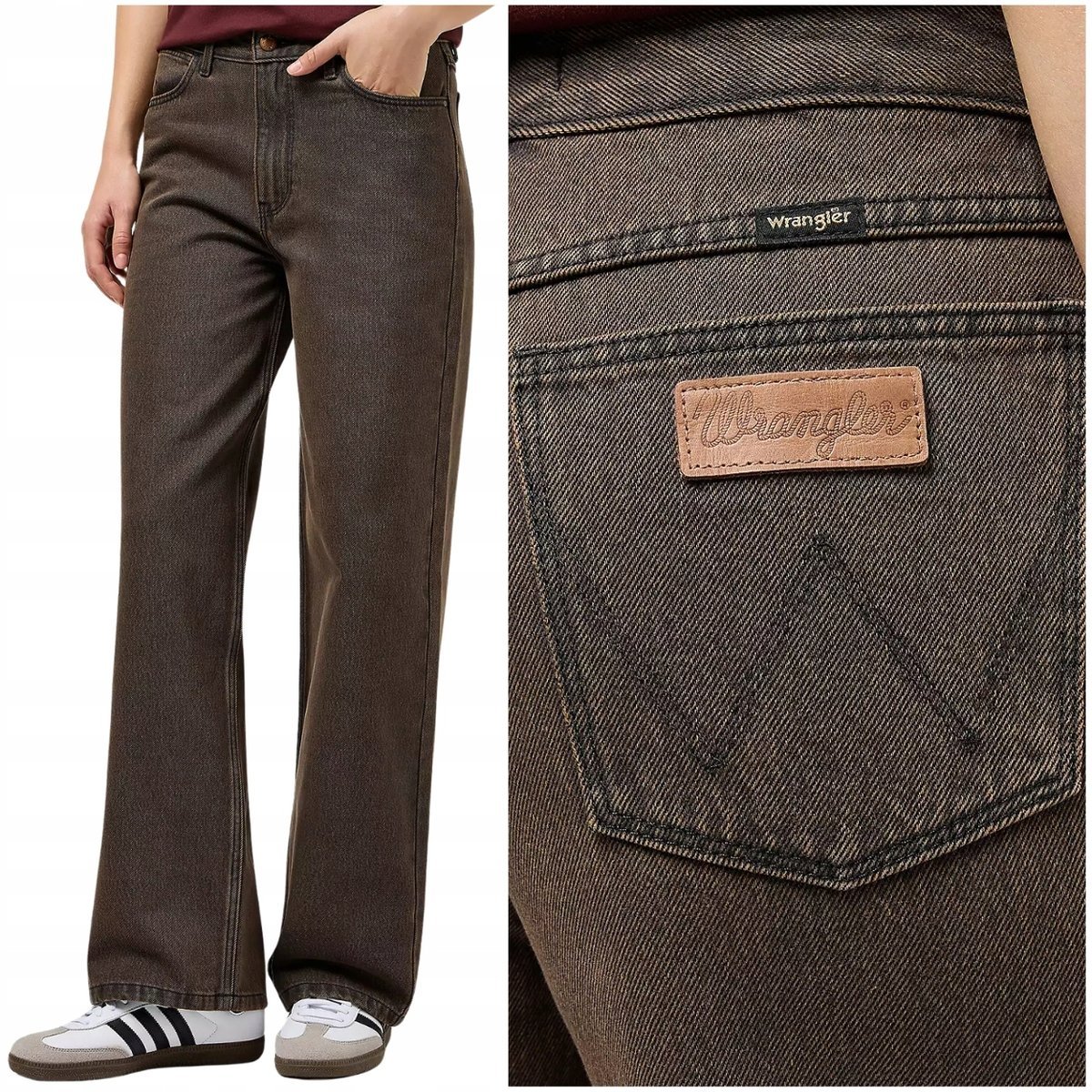 Wrangler Loose Straight luźne wysokie damskie spodnie jeansowe W29 L30