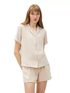 Koton Damska bluza z krótkim rękawem, beżowy (050), 42 - Bluzy damskie - miniaturka - grafika 1