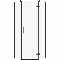 Kabiny prysznicowe - Cersanit S160-011 KABINA PRYSZNICOWA PIĘCIOKĄTNA JOTA CZARNA 80X80X195 PRAWA TRANS - miniaturka - grafika 1