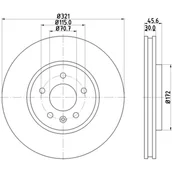 Tarcze hamulcowe - Tarcza hamulcowa HELLA 8DD 355 129-691 - miniaturka - grafika 1
