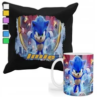 Gadżety dla niej i dla niego - ZESTAW KUBEK + PODUSZKA Z POSZEWKĄ- PREZENT DLA FANA SONIC LISEK + IMIĘ - miniaturka - grafika 1
