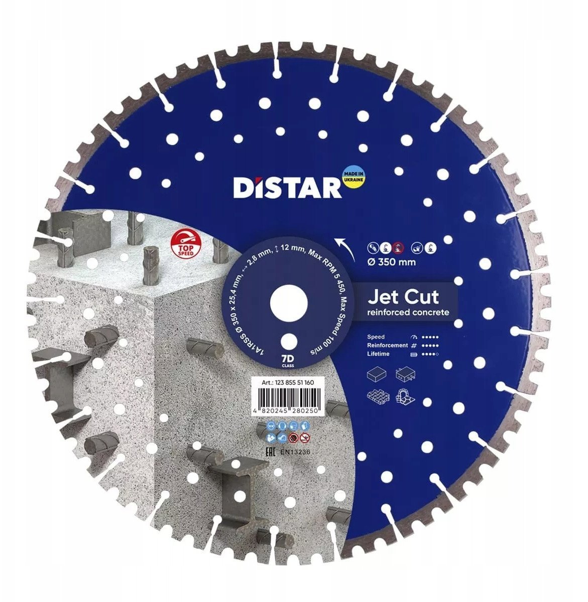 Milwaukee DISTAR DIAMOND BLADE JETCUT 350 x 2.8/1.8 x 25.4mm