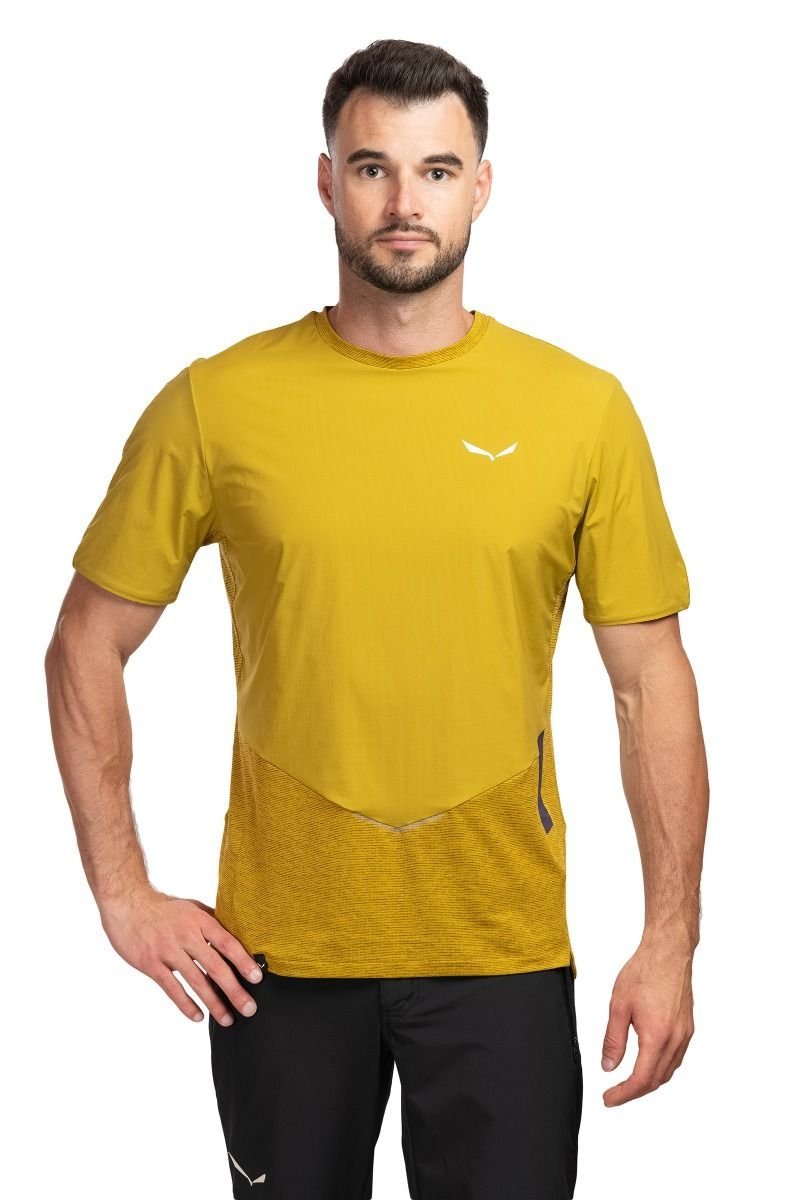 Salewa Koszulka trekkingowa męska Pedroc Dry Wind T-Shirt żółta 52_XL