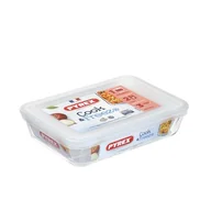 Naczynia żaroodporne - Pojemnik żaroodporny CookFreeze prostokątny z plastikową pokrywką 0,8 l transparentny PYREX - miniaturka - grafika 1