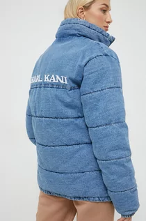 Kurtki damskie - Karl Kani kurtka jeansowa damska kolor niebieski zimowa oversize - grafika 1