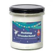 Świece - Świeca sojowa HOLIDAY WONDERLAND - aromatyczna, ręcznie robiona świeca o zapachu zimowej herbaty w słoiczku 300ml, prezent na zimę, święta, Boże Narodzenie - miniaturka - grafika 1