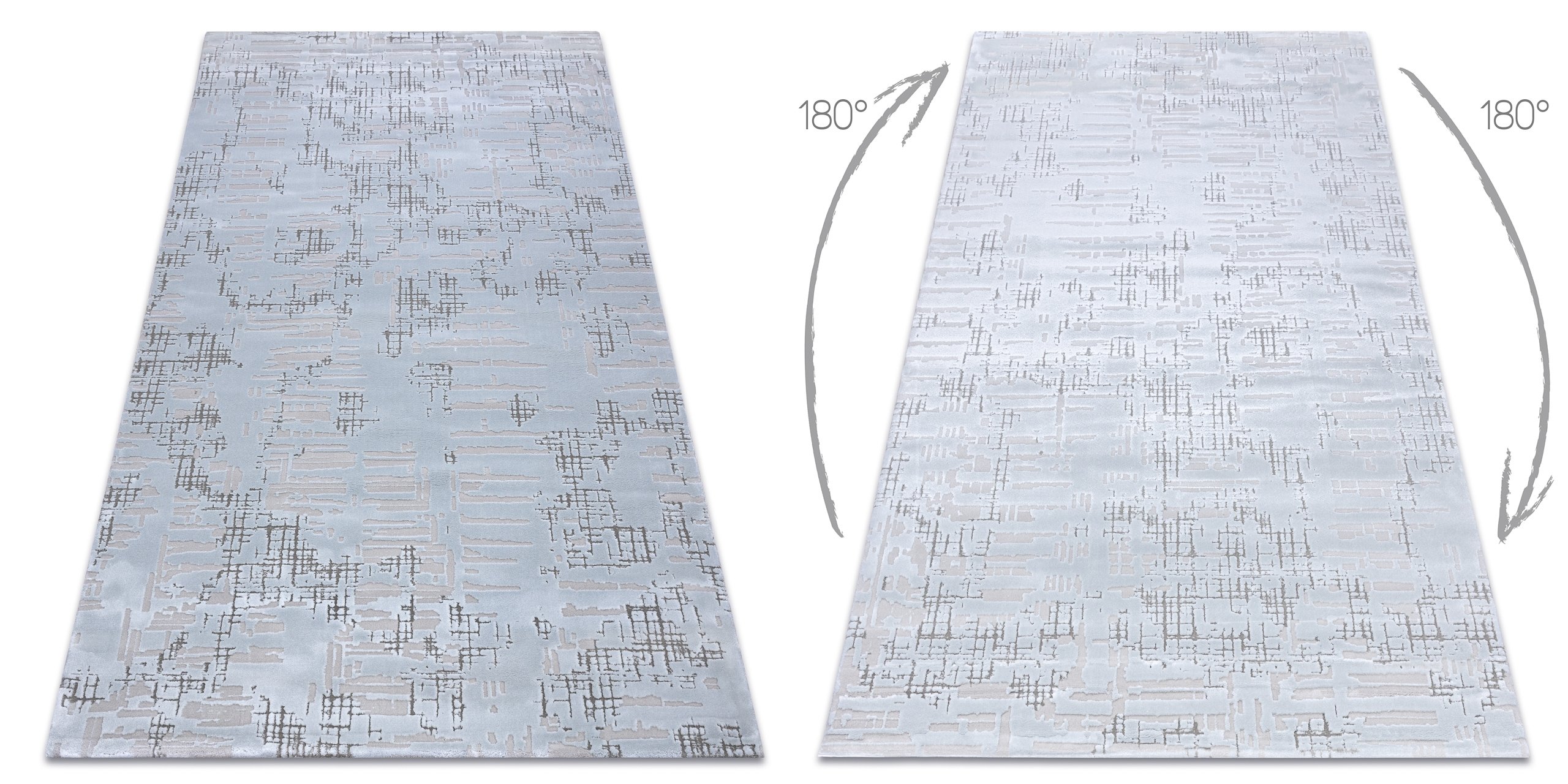 Dywan AKRYL DIZAYN 8840 jasny niebieski 80x300 cm