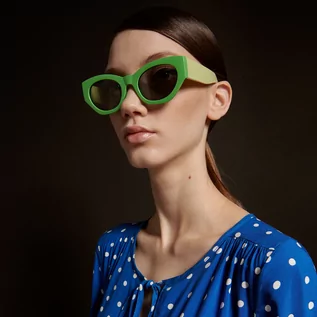 Okulary przeciwsłoneczne - Reserved Reserved - Okulary przeciwsłoneczne - Zielony - grafika 1