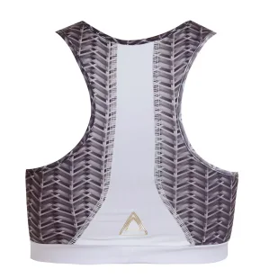 Biustonosz sportowy LABELLAMAFIA SPORTS BRA GREY&GOLD - Bielizna sportowa damska - miniaturka - grafika 5