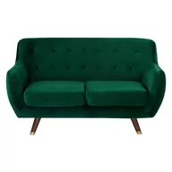 Sofy i kanapy - Beliani Sofa dwuosobowa welur szmaragdowa BODO - miniaturka - grafika 1