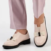 Półbuty damskie - Beżowe półbuty damskie S.Barski 321 - S.BARSKI - miniaturka - grafika 1