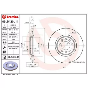 Tarcza hamulcowa BREMBO 09.D420.11 - Tarcze hamulcowe - miniaturka - grafika 1