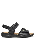 Sandały damskie - Rieker Sandały 64560-01 Czarny - miniaturka - grafika 1