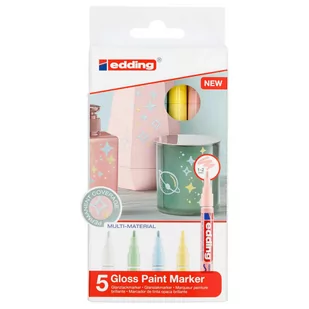 Edding Markery olejowe 751 - pastelowe - zestaw 5 szt - Markery permanentne - miniaturka - grafika 1