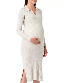 Sukienki - Supermom Damska sukienka Avery Long Sleeve, Ras1202 Oatmeal - P611, 40 - grafika 1