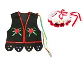 Dresy i komplety dla dziewczynek - ZESTAW KRAKOWIANKA CZARNY 98-110 2el - miniaturka - grafika 1