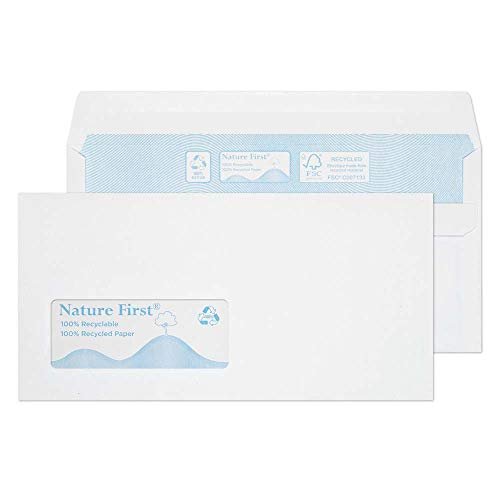 Blake Environmental 110 X 220 Mm 90 gsm Portfel Samozamykające Okienko Rn17884 Biały Pakiet 500