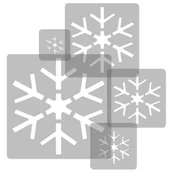 Szablony malarskie - Szablony Malarskie Wielokrotne 5 szt. Śnieżynka #2 - miniaturka - grafika 1