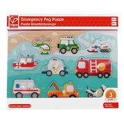 Układanki dla dzieci - Hape International e1406 puzzle pojazdy ratunkowe - miniaturka - grafika 1