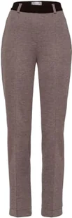 Raphaela by Brax Damskie spodnie Lillyth Thermo Doppio Mainimal Jersey, szarobrązowy/szary, 40W / 30L - Spodnie damskie - miniaturka - grafika 1