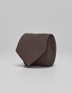 Krawaty i muchy męskie - Krawat seta&cottone 73 brąz1 - miniaturka - grafika 1