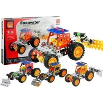 Lean Toys Klocki konstrukcyjne 4 w 1 Pojazdy budowlane - Zabawki konstrukcyjne - miniaturka - grafika 1