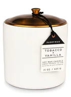 Świece - Świeca sojowa ceramiczna 3 knoty Paddywax Hygge 425 g Tobacco + Vanilla - white - miniaturka - grafika 1