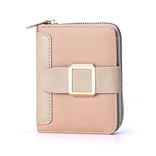 Portfele - HiClothbo Portfel damski RFID, dostępny w wielu kolorach, skóra PU, mały portfel damski, mini portmonetka, różowy, jeden rozmiar, różowy, jeden rozmiar - grafika 1