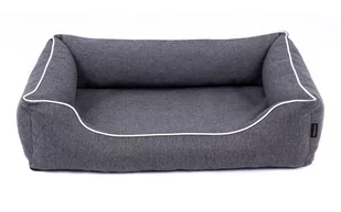 Ortopedyczne legowisko dla psa Buldoga ang. 80x60 cm Sofa Mallorca Orthopedic kolory ciemnoszary/biały - Legowiska dla psów - miniaturka - grafika 1