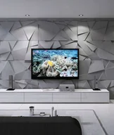 Elewacje - 120x60 cm VT - PB05 (S96 ciemny szary) KRYSZTAŁ - panel dekor 3D beton architektoniczny A - miniaturka - grafika 1
