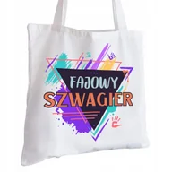 Torby i wózki na zakupy - Torba Bawełniana biała dla Szwagra Na Prezent ekologiczna Trwały Nadruk - miniaturka - grafika 1