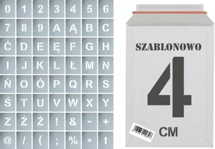 Szablony malarskie Litery i Cyfry 4cm, zestaw 56szt. - Zestawy piśmiennicze - miniaturka - grafika 1