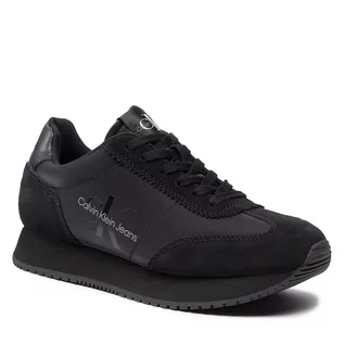 Sneakersy damskie - Calvin Klein Jeans Sneakersy Retro Runner 1 YW0YW00516 Triple Black 0GL - grafika 1