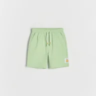 Spodenki dla niemowląt - Reserved - Szorty bermudy z naszywką - Zielony - miniaturka - grafika 1