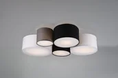 Lampy sufitowe - Trio Leuchten Lampa sufitowa Hotel, pięć tekstylnych kloszy - miniaturka - grafika 1