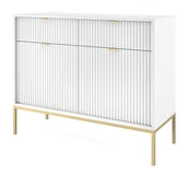 Komody - Komoda Nova Ksz104 Złoty / Biała - miniaturka - grafika 1