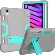 Etui do tabletów - Etui Apple iPad Mini 6 8.3 Pancerny Szary Miętowy - miniaturka - grafika 1