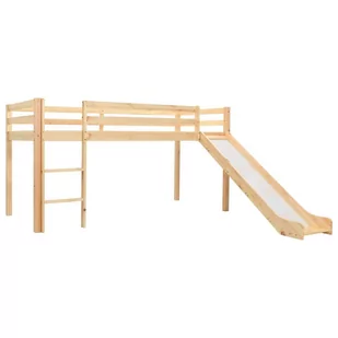 vidaXL Wysoka rama łóżka dziecięcego, zjeżdżalnia i drabinka, 97x208cm vidaXL - Łóżka dla dzieci i młodzieży - miniaturka - grafika 1