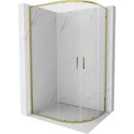 Kabiny prysznicowe - Mexen Exo kabina prysznicowa półokrągła rozsuwana 100 x 90 cm, transparent, złota - 8132-100-090-50-00 - miniaturka - grafika 1