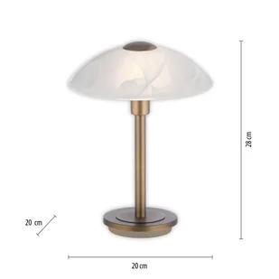 Paul Neuhaus Enova lampa stołowa, stary mosiądz - Lampy stojące - miniaturka - grafika 2