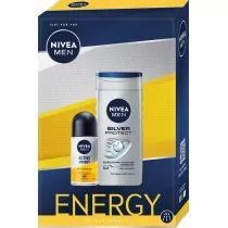 Nivea Zestaw Men Energy a'2 Żel pod Prysznic 250ml + Deo Rollon 50ml 350233 - Zestawy kosmetyków męskich - miniaturka - grafika 1