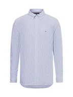 Koszule męskie - Tommy Hilfiger Koszula męska Mężczyźni Regular Fit Bawełna niebieski|biały w paski, M - miniaturka - grafika 1