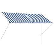 Markizy - vidaXL Markiza zwijana, 250 x 150 cm, niebiesko-biała - miniaturka - grafika 1