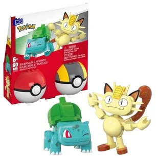 Mega Pokemon Pokeball Bulbazaur i Meowth JCR82 - Figurki dla dzieci - miniaturka - grafika 1