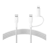 Kable USB - Belkin 2w1 USB-C do Lightning 60W 1,5m Biały - miniaturka - grafika 1